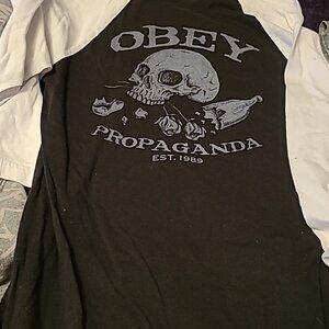 Obey propaganda shirt, size small